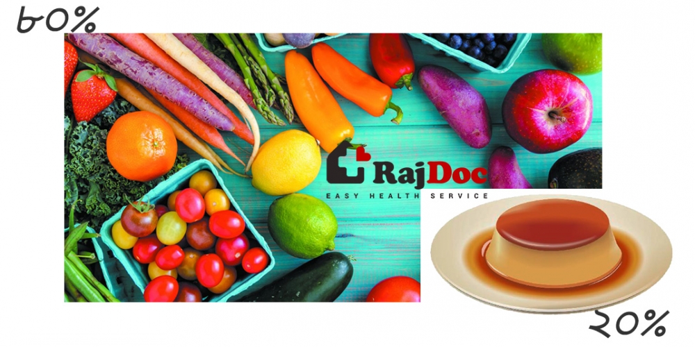 খাবার খেয়ে ওজন কমান, ৮০-২০ ডায়েটে