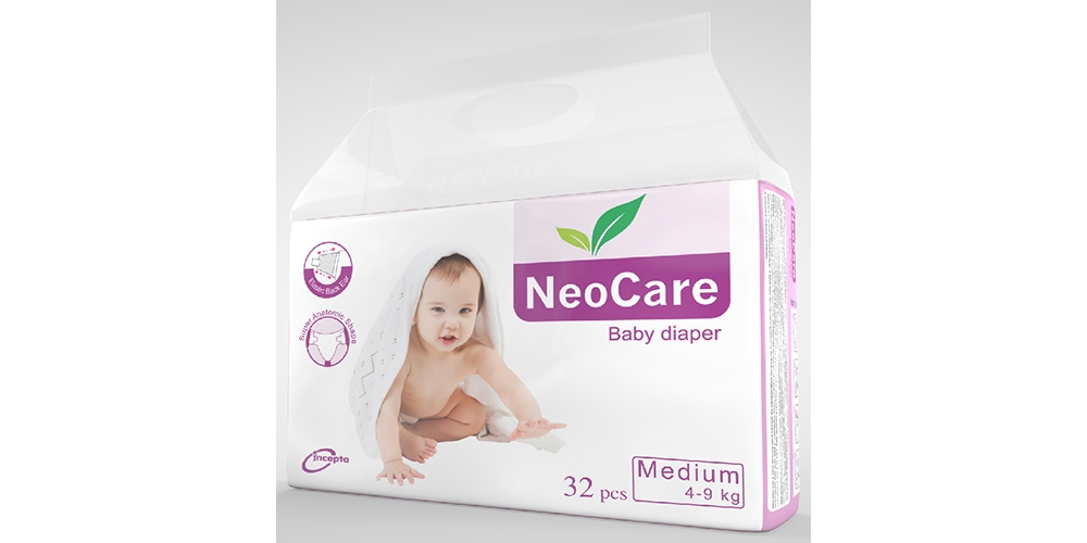 NeoCare Diaper 32 pcs (Medium, 4-9 Kg)