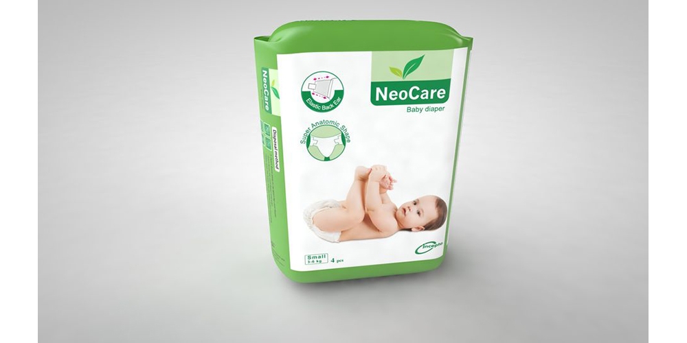 NeoCare diaper 4pcs (Small, 3-6 Kg)